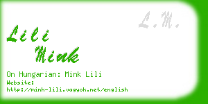 lili mink business card